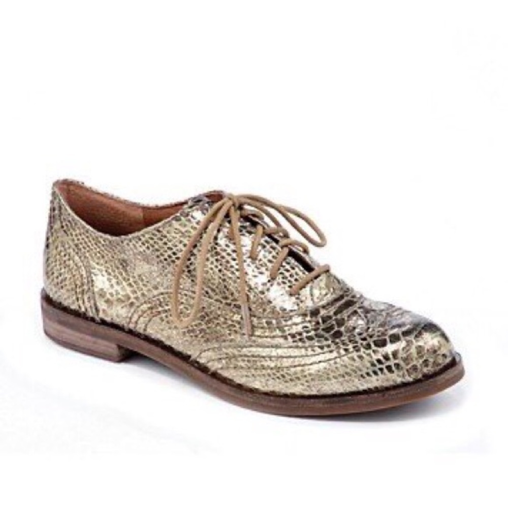 Lucky Brand Metallic Lace Up Oxford Flats Kairo